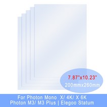 수전사 필름 카본 자동차 휠 FEP 필름 8.9 인치 260X200X0.15mm ANYCUBIC 광자 M3 Plus Mono X 4k 6k Eleg, 02 5pcs