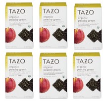 Tazo Peachy Green Tea 타조 피치 그린티 녹차 음료 티백 20개입 6박스 총120티백 8oz, 1개, 1ml