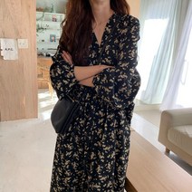 쉬폰 수입 봄 여름 가을 플라워 원피스 히피디피 커플 시밀러룩 현재는아름다워 아이유 상체 비만 코디 하비 맥시 서하얀 우영우 77 빅 사이즈