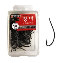 금호조침 참바늘 바다 민물 장어 우나기 카본 덕용 낚시 바늘 바늘통 포함 KS-374, 03.마루 벵에돔덕용녹색6