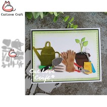 모양 틀 다이컷 catlove 원예 도구 금속 절단 스크랩북 금형 스텐실 카드 만들기 diy 공예 embossing new die for, 없음