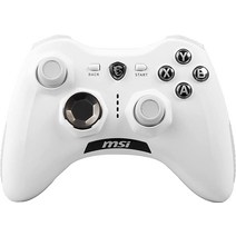 (2주배송) 엔비디아 안드로이드 티비 프로 MSI Force GC30V2 흰색 무선 게임 컨트롤러 이중 진동 모터 연결 모드 교체 가능 D-패드 PC 및 호환 기계적 인조 인간, [02] 포스 GC30