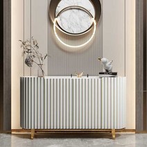 템바보드수납장 거실 거실장 낮은 서랍장 장식장, 1.4M아트그레이140x40x854개의문