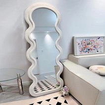 웨이브 전신 거울 인테리어 거울 엔틱 유니크 대형 물결 거울, 아니요, 블루 70 x 170cm