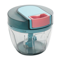 터치온리 스테인리스 스핀 다용도 마늘다지기 갈아주기 만능 핸드 믹서 야채 다중칼날, 650ml, 블루