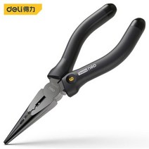 델리 12Pcs 높은 탄소강 소재 소프트 핸들 가정용 세트 목공 휴대용 측정 테이프해머 Multitool 핸드 툴, 6-inch-Black