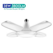 천장실링팬 타프팬 씰링팬 4 패널 천장 조명 0-90 ° 각도 조절 가능한 램프 led 팬 블레이드 차고 조명 38w e26 변형 가능한 램프, 따뜻한, 협력사