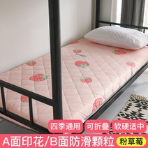 게스트하우스 접이식 토퍼 매트리스 기숙사 학생용 이층침대 싱글 베드, 핑크딸기계절