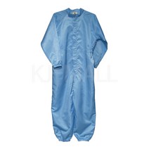 KJ 방진복 원피스 제전복 무진복 제전방진복 클린복 크린룸 반도체 정전기방지 작업복 C카라원피스, 스카이블루-M(90), 1개