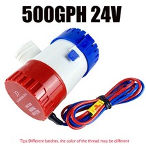 미니양수기 저소음 전기 빌지 보트 잠수정 해양 워터 펌프 12 24V, 4.500GPH 24V