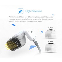 얼굴 리프팅 기계 헤드 바디 카트리지 슬리밍 기계 체중 감소 사용 0.8CM 1.3CM, 01 0.8mm