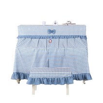 피아노 의자 피아노 덮개 천 그랜드피아노덮개 야마하 피아노커버 전자피아노 덮개 전자피아노커버 삼익피아노커버 피아노 커버 야마하 125 디지털피아노 커버 피아노 덮개천 레이스 피아노덮개, 피아노 커버+40x60 싱글 스툴 커버, 스트라이프 사슴-핑크