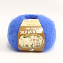 [앵콜스] (10+1)실크모헤어 Silkmohair 레이온 뜨개실 따뜻한 울혼방 겨울실, 14 블루