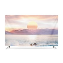 명화 티비 TV 덮개 가리개 인치 종류별 모니터 선라이즈 힐링 먼지 커버 42 55 65 75 80 액자 풍경 HA10, 55인치 펼쳐진 산