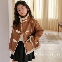 NVERTONGZ0154 추동 여 아동 숏 퍼 일체형 코트 831호
