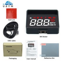 2021 새로운 자동차 HUD A100s obd hud 디스플레이 앞 유리 프로젝터 온도 전자 과속 경고 시스템