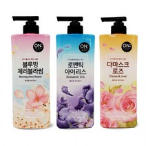 로즈 에센스 3가지 플라워 체리블라썸 바디워시 아이리스 온더바디, 온더바디 블루밍체리블라썸 바디워시900g