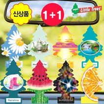 1+1 신상품 리틀트리 TREE 차량용 방향제 사쉐 고급 명품 새차 종이 방향제 선물 걸이형 방향제, 01. 레인포레스트미스트 1+1