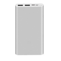 샤오미 10000mAh 보조배터리 3 USB-A, PLM13ZM, 실버