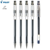 PILOT 하이테크-C 0.4mm 5개 파일롯트 HI-TEC-C 젤 잉크 볼펜, 혼합5개(블랙4레드0블루1)
