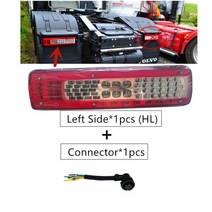 24V LED 턴 스톱 브레이크 신호등 볼보 FH460 540 대형트럭 후방 테일 램프 좌우 부저 포함, 10 1 Left, 01 24Volt DC, 1개