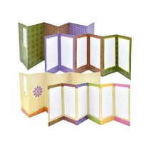 모래알마켓 미니 병풍 화첩 만들기 6폭 종이 전통 무늬 색상랜덤