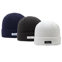 타이틀리스트정품 찰스턴 커프 니트비니 골프모자, 네이비화이트