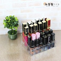 성림아크릴 아크릴 립스틱 홀더 화장품 정리대 24구 6x4, 1개입