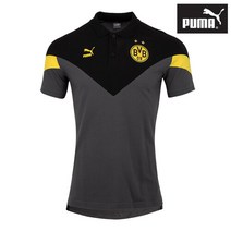 푸마 도르트문트 남성 스포츠웨어 카라 면티셔츠