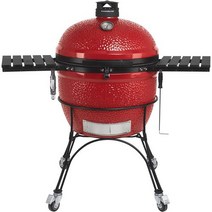 카마도 조 KJ23RHC 클래식 II 18인치 숯불 그릴카트 및 사이드 선반 블레이즈 레드 포함, Big Joe II