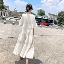 임산복 임산부원피스 여름임부복 출산 시니어 드레스 새로운 스타일 나들이 패션 모델 작은