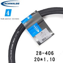 자전거 타이어 튜브 Schwalbe one 20 인치 406 451 스틸 와이어 옐로우 에지 외부 타이어 durano 201.10 소형 휠 직경 접이식 자전거 타이어, 406 블랙 1pcs, 철사