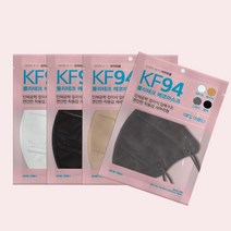 폴리테크 폴리에코 숨쉬기편한 4가지 색상 대형 KF94 새부리형 마스크 50매, 1개입, 50개, 블랙