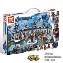 마블 어벤져스 앤드게임 아이언맨 연구소 76125 중국 레고호환블럭, A