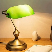 핑크로맨스 하버드 스탠드 뱅커스 램프 미국 도서관 스텐드 책상 테이블 조명 무드등 독서등, C골드풀브론즈커버17W3단조광전구 + 1