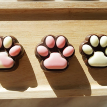 고양이 강아지 발 모양 실리콘 베이킹 몰드 개 젤리 케이크, 하늘색