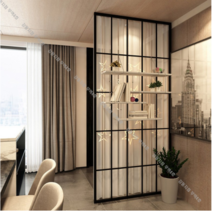 모던디자인 주방 현관 침실 철제가벽 셀프가벽 원룸파티션 경량칸막이, 블랙 110x210