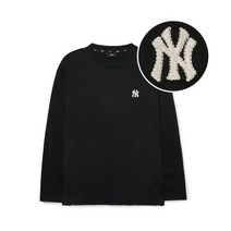 MLB 엠엘비 베이직 스몰로고 긴팔 티셔츠 NY Black 3ATSB0134-50BKS