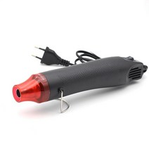 가정용열풍기 220V 300W 히트 건 산업용 전기 핫 에어 건 키트 전문 히트 건 수축 플라스틱 랩 송풍기 히터 소형열풍기, 검정