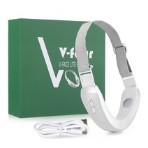 가정용고주파 얼굴리프팅기구 초음파마사지기 ems 장치 led 광자 치료 슬리밍 진동 턱, 흰색