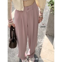 여성 셋업 긴바지 2023 년 봄계절 와이드 루즈핏 캐주얼바지 맥시 트렌드