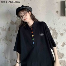 JUST FEEL!NG 빅사이즈 M-4XL/여자 반팔티/루즈핏/티셔츠/여성의류 상의