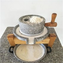 두부만드는기계 콩가는기계 죽메이커 죽만들기 소형 밀 가정용 수동 스톤 밀 두유 쌀 참깨, 삼각대 포함 화강암 2030