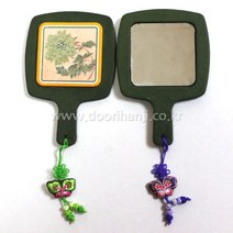 한지 손잡이거울만들기 DIY 한지공예 만들기세트 두리한지공방, 민화도담손거울(1)_초록