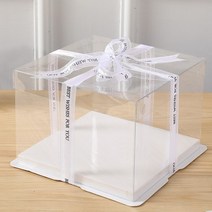 선물 투명 상자 박스 포장 케이스 고급리본 제공, 30*30*25_2개