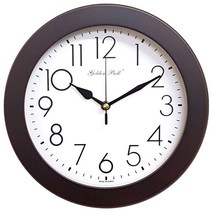 위dlnme_GB1332 무소음 벽시계 240mm 브라운 제조한국 오피스 집들이선물 메탈 인테리어 장식 원형시게 예쁜 서재 무벽 개업 디자인 거실♥jseungri, ♥jseungr!!, ♥Happy time♥