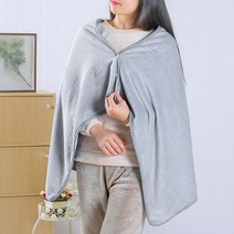 z001똑딱이단추 극세사 망토 담요(70x130cm) 케이프담요