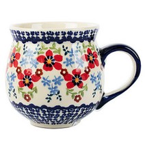 토탈하우스 마뉴팍투라 폴란드 벨머그 (중) 도자기 벨 머그 머그컵 머그잔 5450, D, 1개