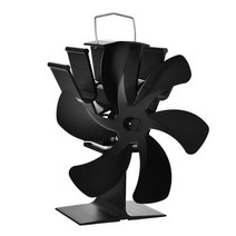 소형화목난로 팰릿 난로 연소기 겨울 캠핑 경량 6블레이드 벽난로 팬 열 전원 블랙 스토브 로그 우드 버너, 03 black