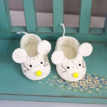 [천삼백케이] [러브컨츄리] 마우스 아기덧신 만들기 DIY키트(동영상), 살구핑크
